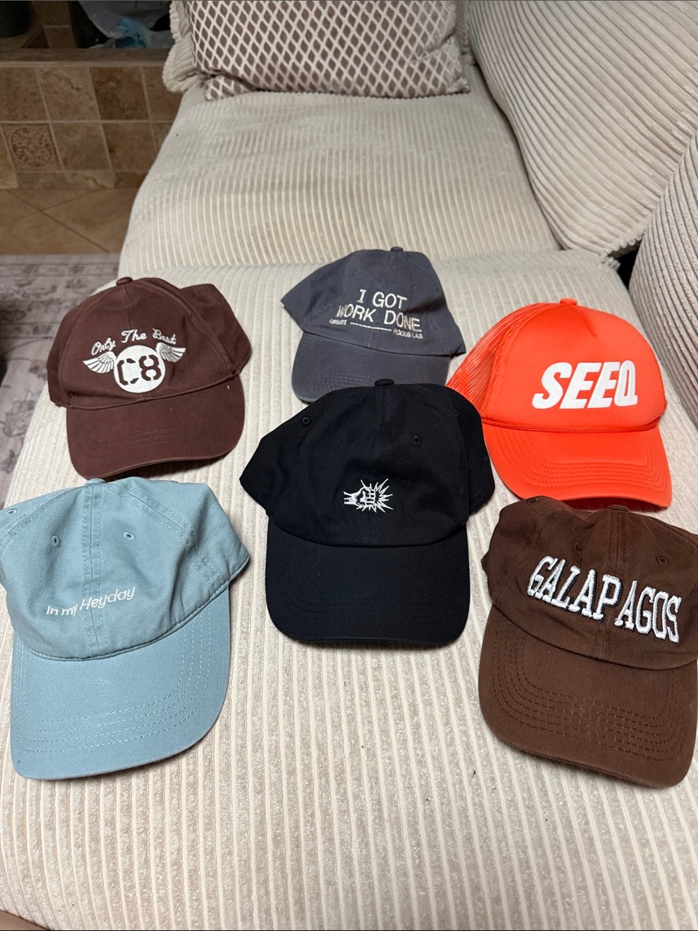 Bundle Casual Women's Cap - Black, Orange, Brown, Light Blue, Gray